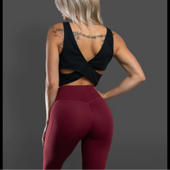Violate the DressCode Passion Collection Maroon Leggings. - Picture 2 of 9